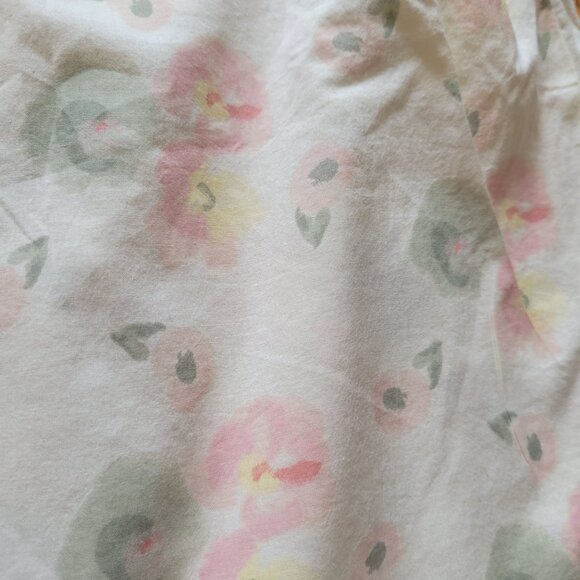 MNG By Mango Floral Skirt Size 2 Cotton Blend Womens Soft Pastel Colors - Picture 3 of 6